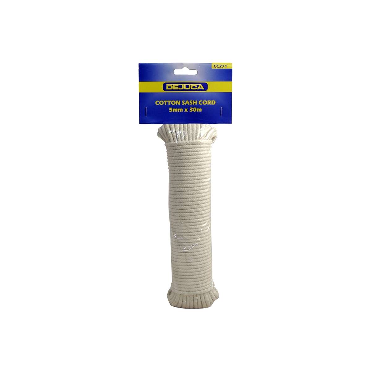 Dejuca - Cotton Sash Cord - 5mm X 30m  - Cord - 5mm - (hank) - 10 Pack