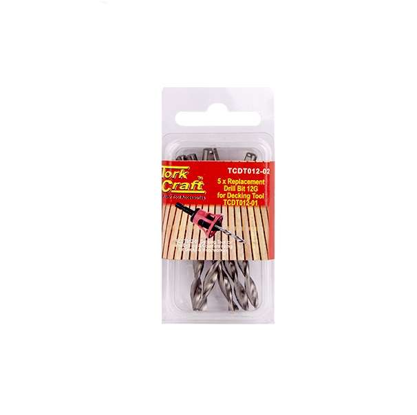 Tork Craft - Replacement Drill Bits 12G x 5Piece - 2 Pack