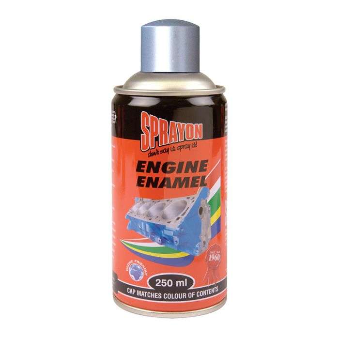 Sprayon - Engine Enamel Spray Metallic Silver 250ml - 2 Pack