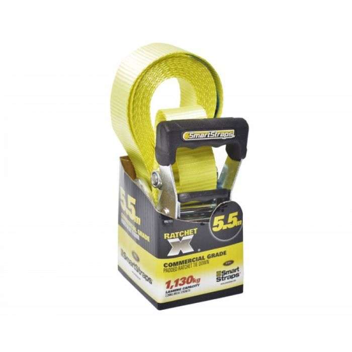 Ratchet - Tie Down - 5.5m - Yellow - 2 Pack