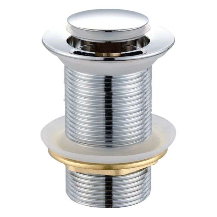 Bulk Pack x 2 Chrome Plated Unslotted Pop-Up Basin Waste - 32mm