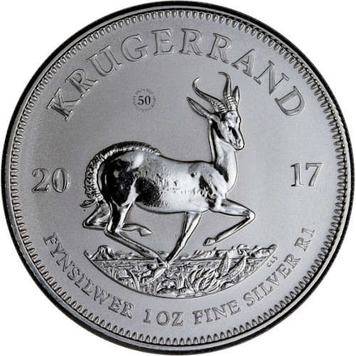 2017 One Ounce Premium Uncirculated Silver Krugerrand Includes Capsule and Display Box