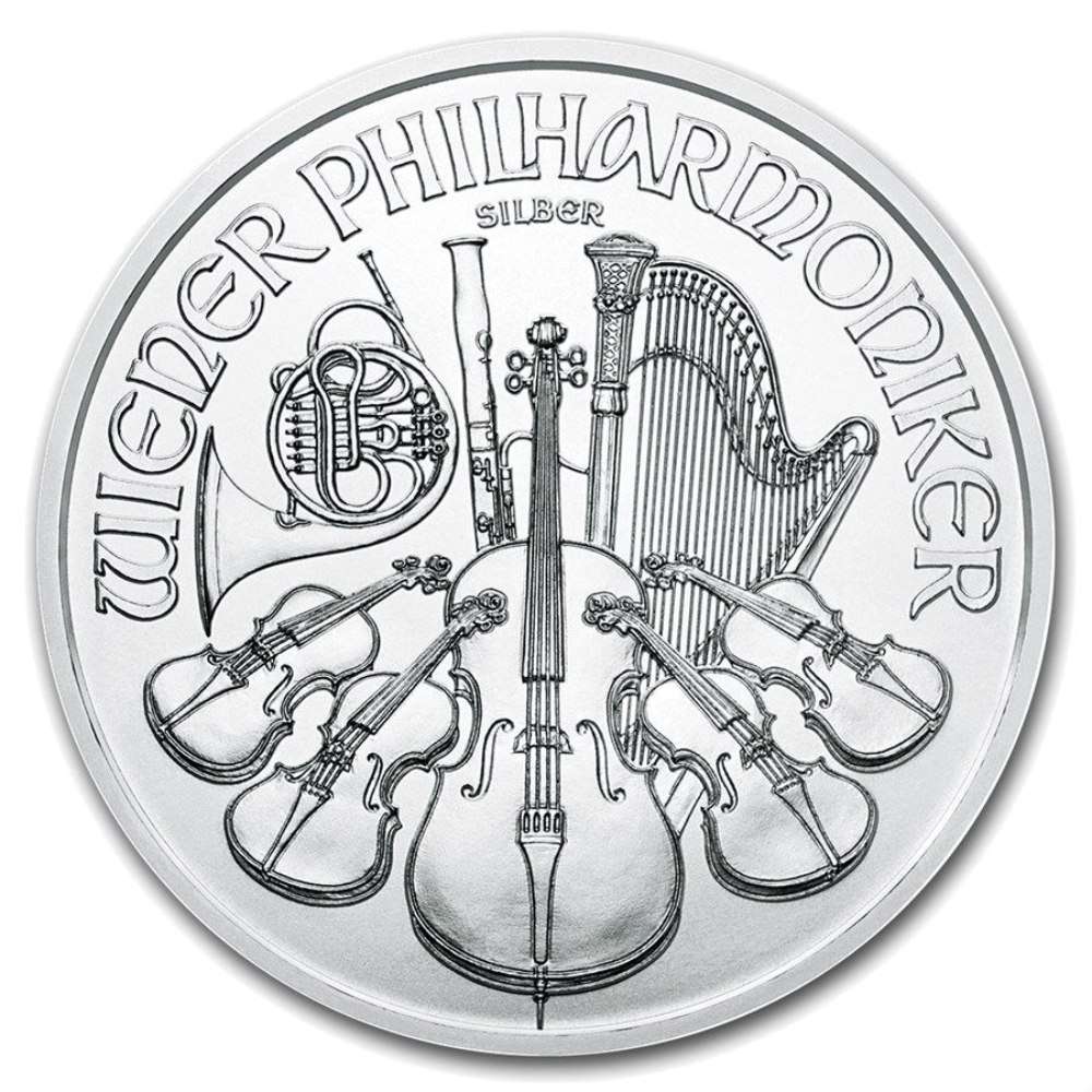 20 x Austrian Philharmonic One Ounce Silver Bullion Secondary Coins 2016 (tube)