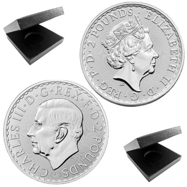 2023 King and Queen One Ounce Silver Bullion Coins with Display Cases