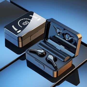 True Wireless Earbuds Sports Bass Bluetooth Earphones with Noise Cancelling TWS Headphones