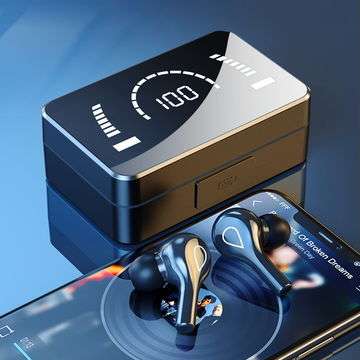 True Wireless Earbuds Sports Bass Bluetooth Earphones with Noise Cancelling TWS Headphones