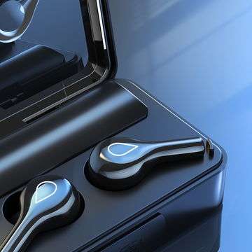 True Wireless Earbuds Sports Bass Bluetooth Earphones with Noise Cancelling TWS Headphones