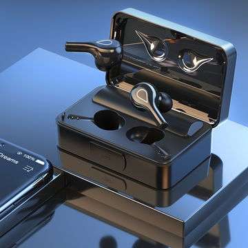 True Wireless Earbuds Sports Bass Bluetooth Earphones with Noise Cancelling TWS Headphones