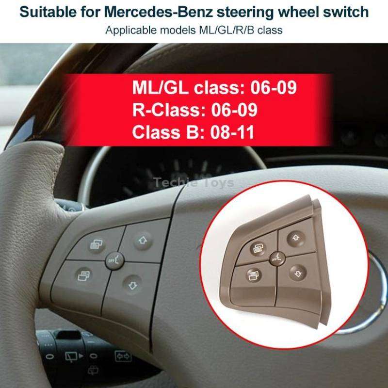 Car Right Side 4-button Steering Wheel Switch Buttons Panel 1648200110 for Mercedes-Benz W164, Left