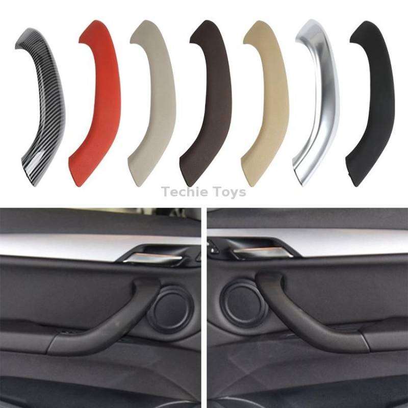 Car Left Side Inside Doors Handle Pull Trim Cover 51417417513 for BMW X1 2016-, Left Driving (Black)