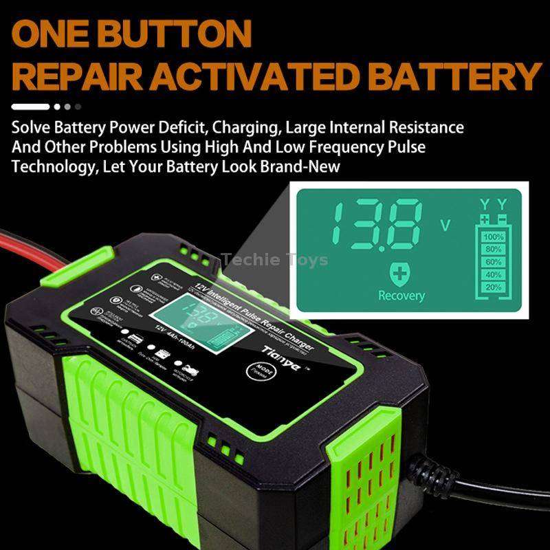 Motorcycle / Car Battery Smart Charger with LCD Screen, Plug Type:UK Plug