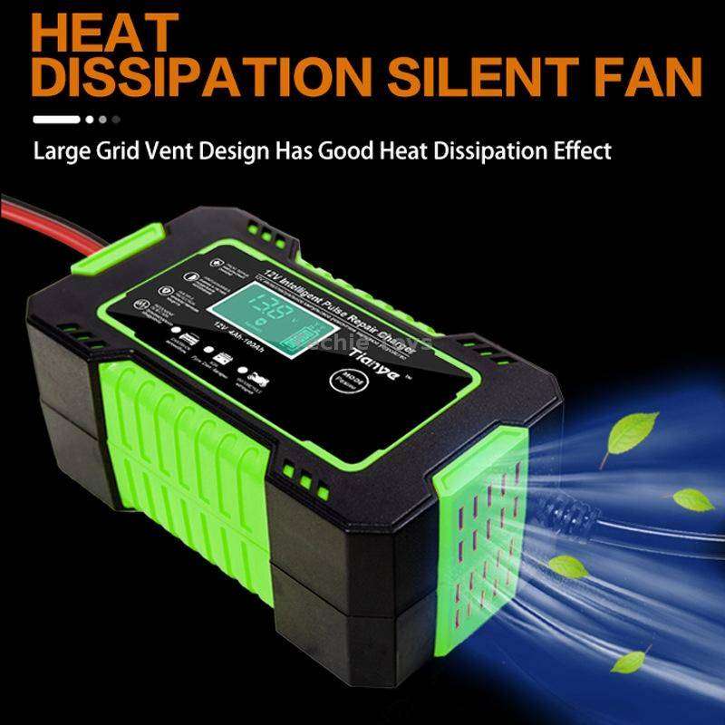 Motorcycle / Car Battery Smart Charger with LCD Screen, Plug Type:UK Plug