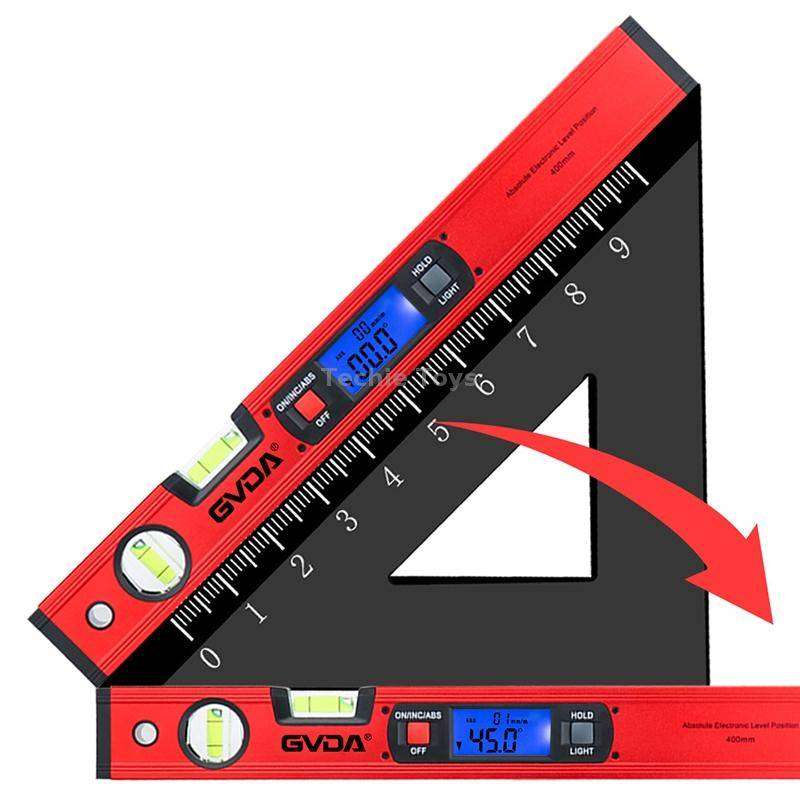 GVDA GD-H400M Digital Level 360 Measure Protractor Level Ruler(Red)