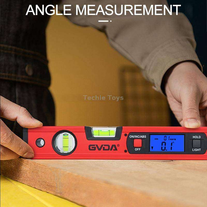 GVDA GD-H400M Digital Level 360 Measure Protractor Level Ruler(Red)