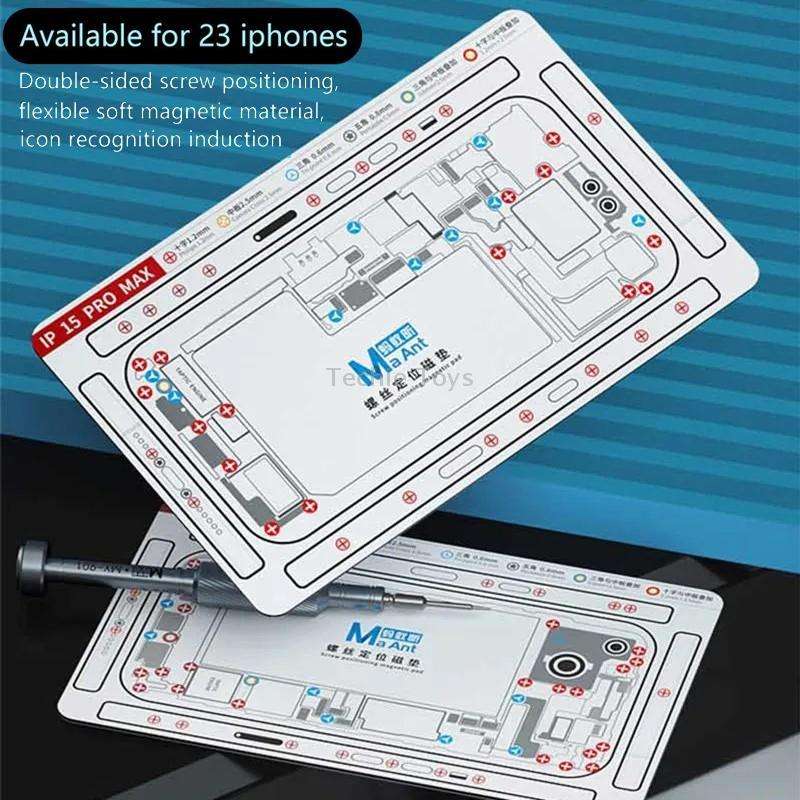 For iPhone 15 Plus MaAnt Double-sided Screw Positioning Flexible Soft Magnetic Pad