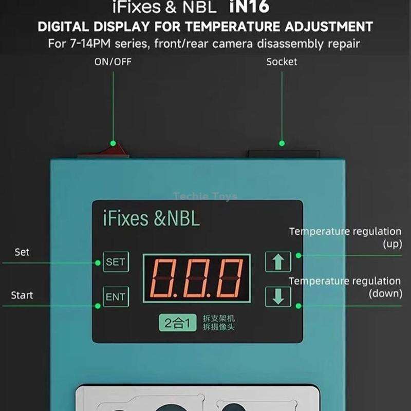 iFixes Bracket & Camera Disassembly Repair Heating Platform for iPhone 7-14 Pro Max, Plug:US Plug
