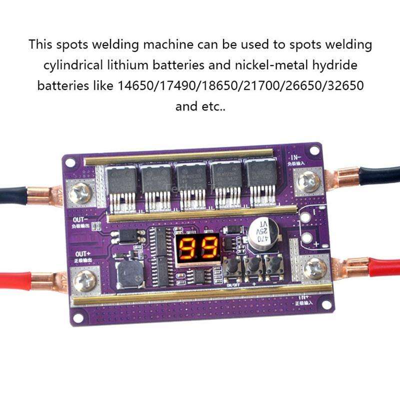 Lead-Acid Battery Version 12V Digital Display DIY Battery Spot Welding Machine Pen Control, Style:10