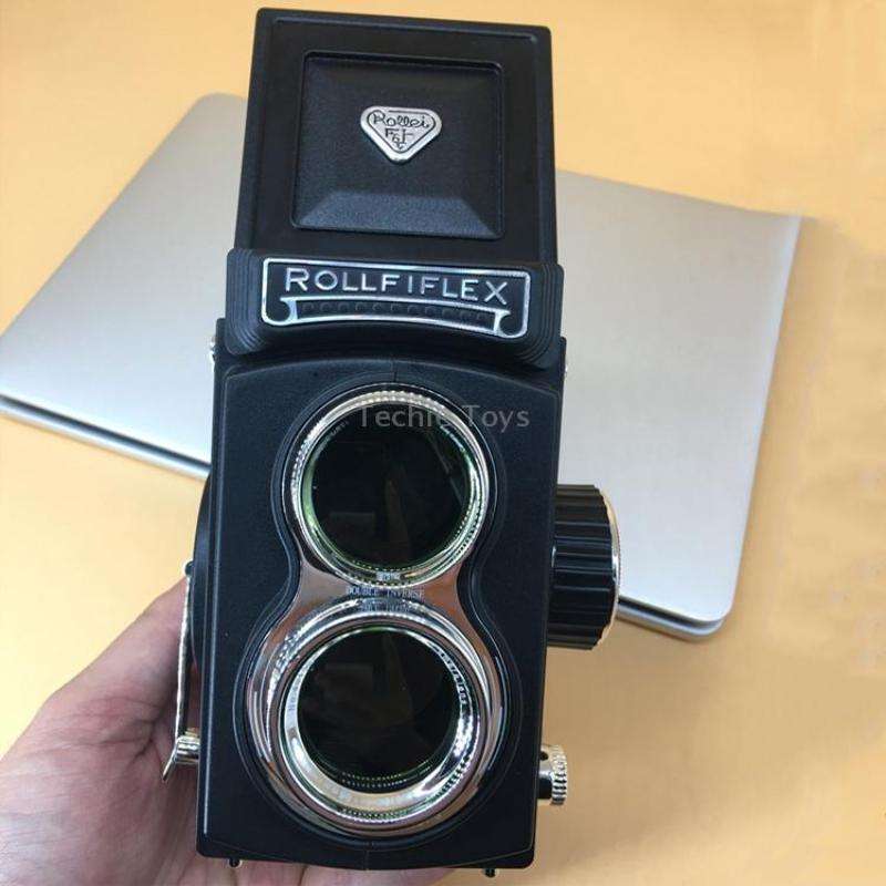 Double Reflex Camera Model Retro Camera Props Decorations Handheld Camera Model(Black (Original))