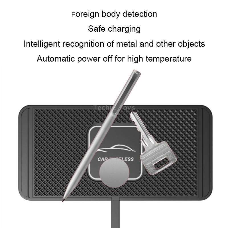 C1 15W TYPEC Interface Car Anti-slip Mat Wireless Charger(30cm)