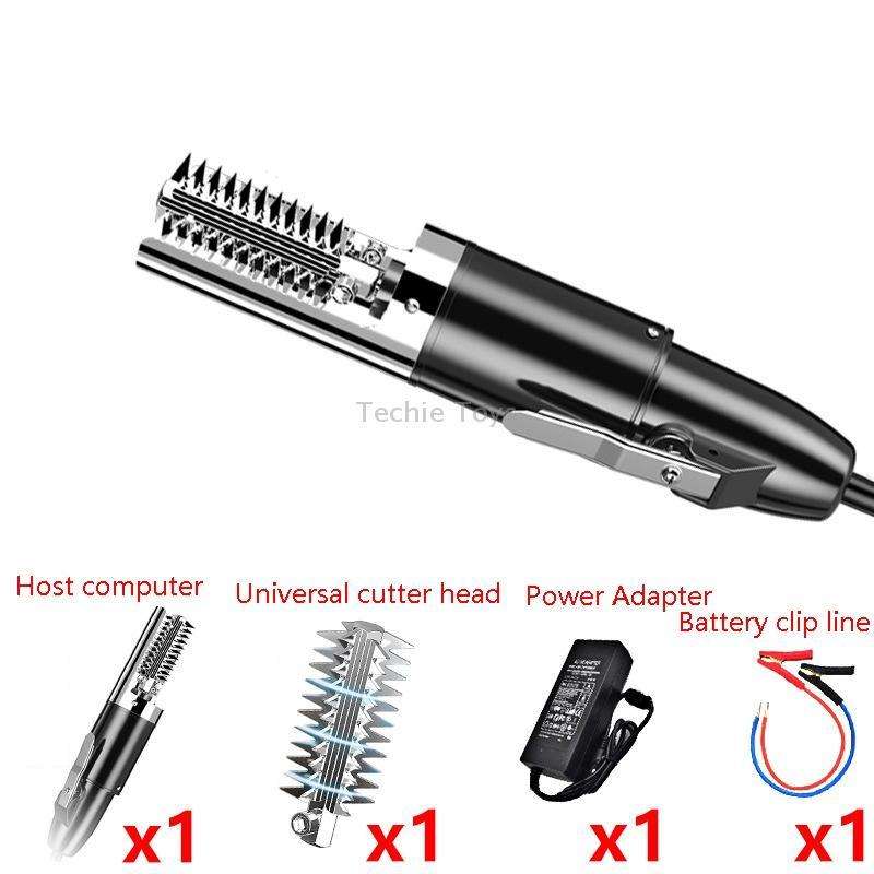 Electric Fish Scale Scraper Household Use Scraping Tool, CN Plug(Red)