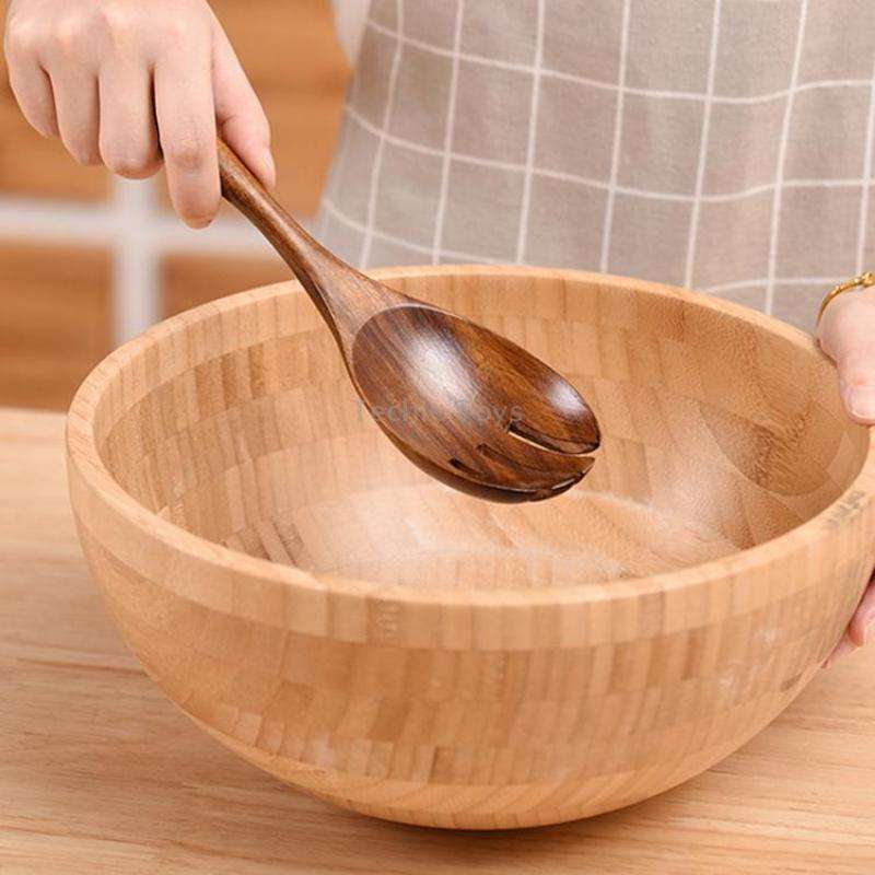 Non-Stick Pot Wood Spoon Teak Scoop Tableware Medium Spoon