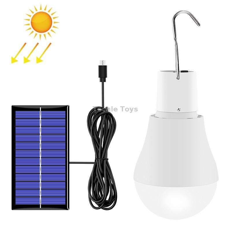 LED Solar Bulb USB Portable Outdoor Emergency Light Bulb Camping Lighting(White Light)