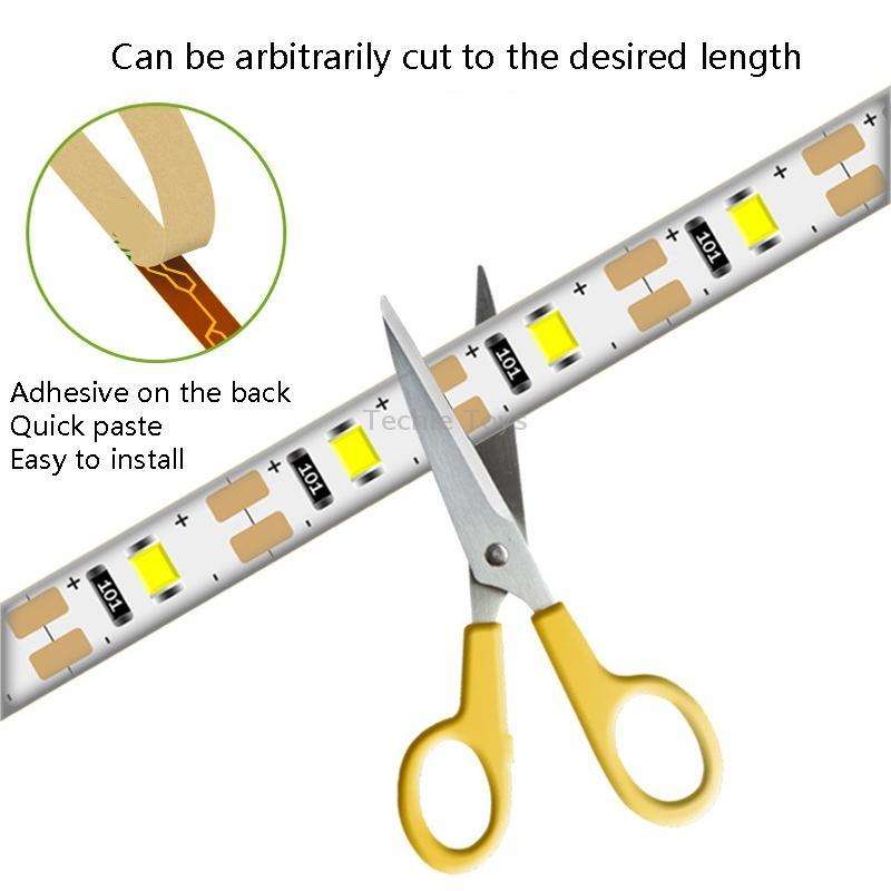 3m LED Battery Box Light Strip Intelligent Induction Dimming Soft Light Strip Drip Waterproof Cabine