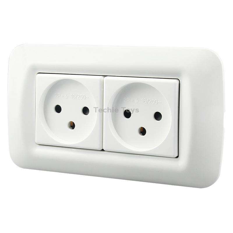 PC Panel Duplex Israel Three-Hole Wall Power Socket(Y Shape Double Plug)