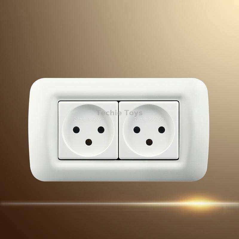 PC Panel Duplex Israel Three-Hole Wall Power Socket(Y Shape Double Plug)