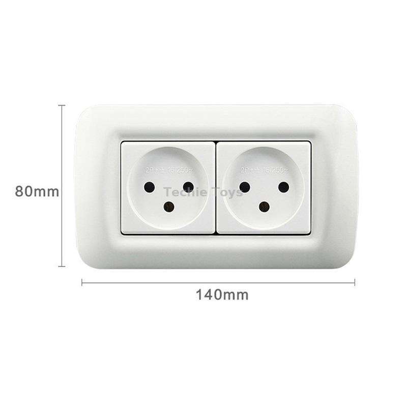 PC Panel Duplex Israel Three-Hole Wall Power Socket(Y Shape Double Plug)