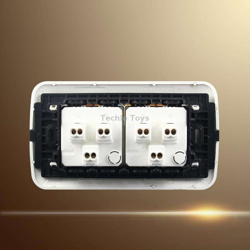 PC Panel Duplex Israel Three-Hole Wall Power Socket(Y Shape Double Plug)