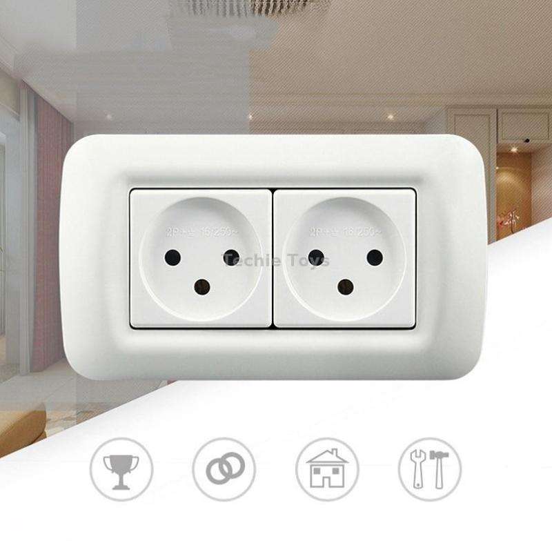 PC Panel Duplex Israel Three-Hole Wall Power Socket(Y Shape Double Plug)