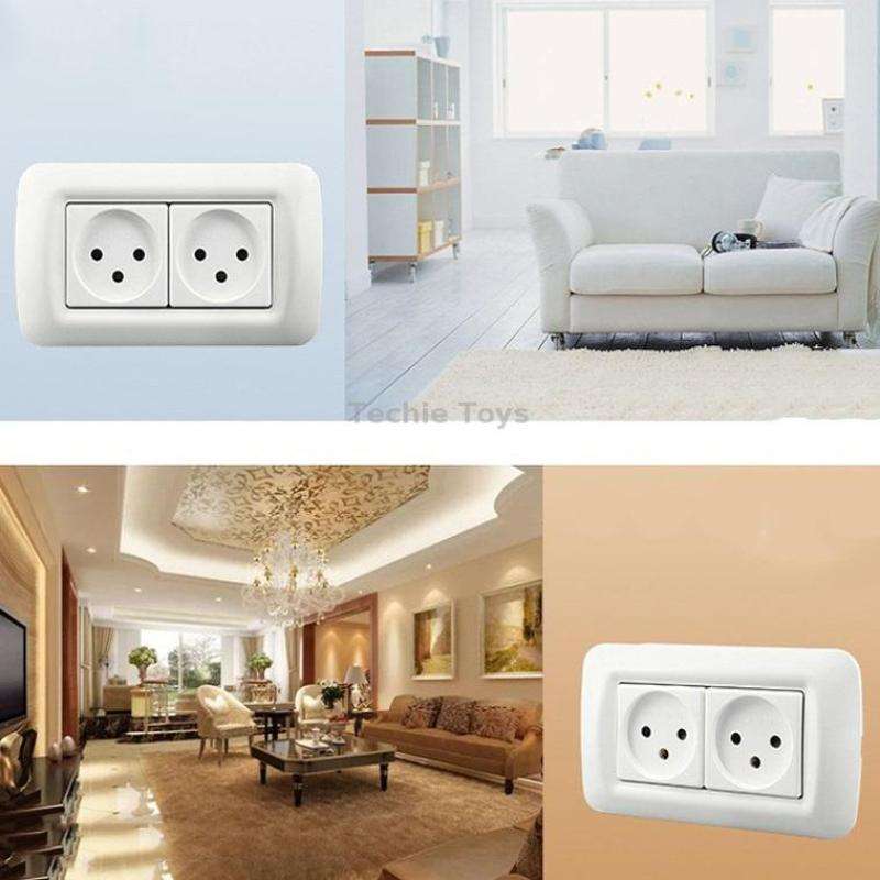 PC Panel Duplex Israel Three-Hole Wall Power Socket(Y Shape Double Plug)