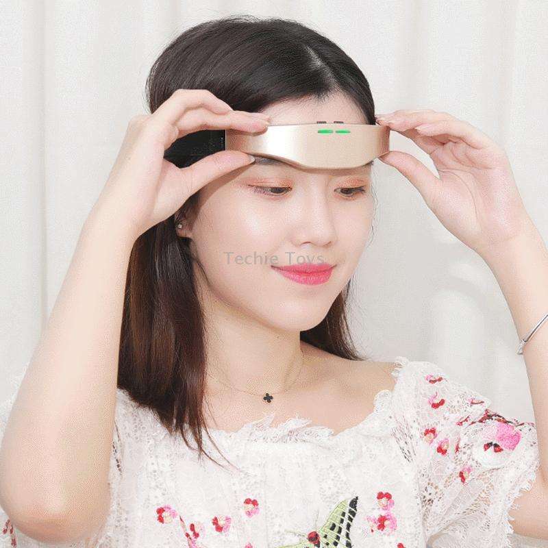 Head Massager Wireless Micro Current Intelligent EMS Sleeper(Gold)