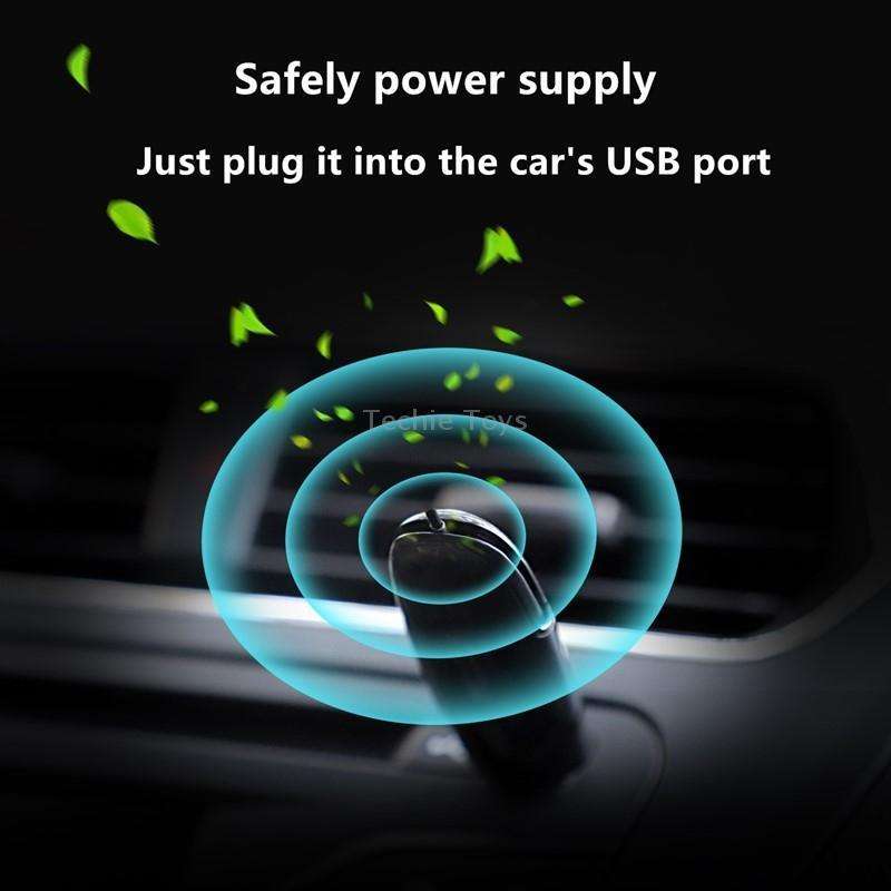 EP204 Portable USB Car Negative Ion Air Purifier(Black)