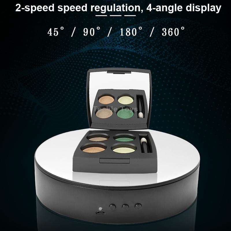 15cm Adjustable Speed Rotating Display Stand Props Turntable(Black Mirror)