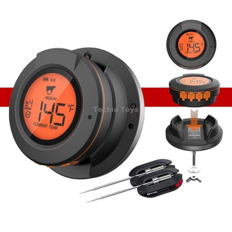 Kitchen Wireless Bluetooth Multifunction Oven Thermometer(Black)