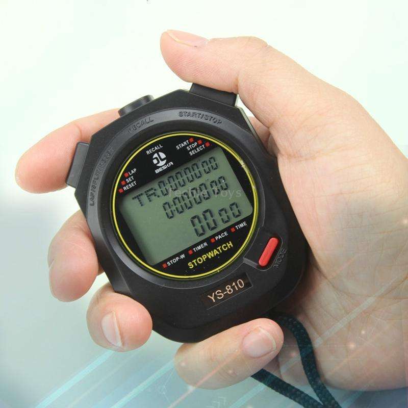 YS Electronic Stopwatch Timer Training Running Watch, Style: YS-810 10 Memories (White)