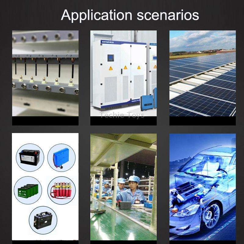 Two-Line Digital Display DC Voltmeter Lead-Acid Lithium Battery Charge Meter, Color: White