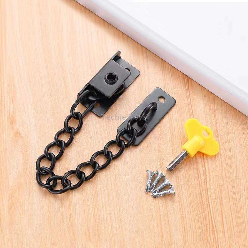 Punching Installation Protection Stainless Steel Window Limit Lock, Specification: A Type Black