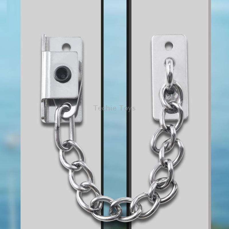 Punching Installation Protection Stainless Steel Window Limit Lock, Specification: A Type Black