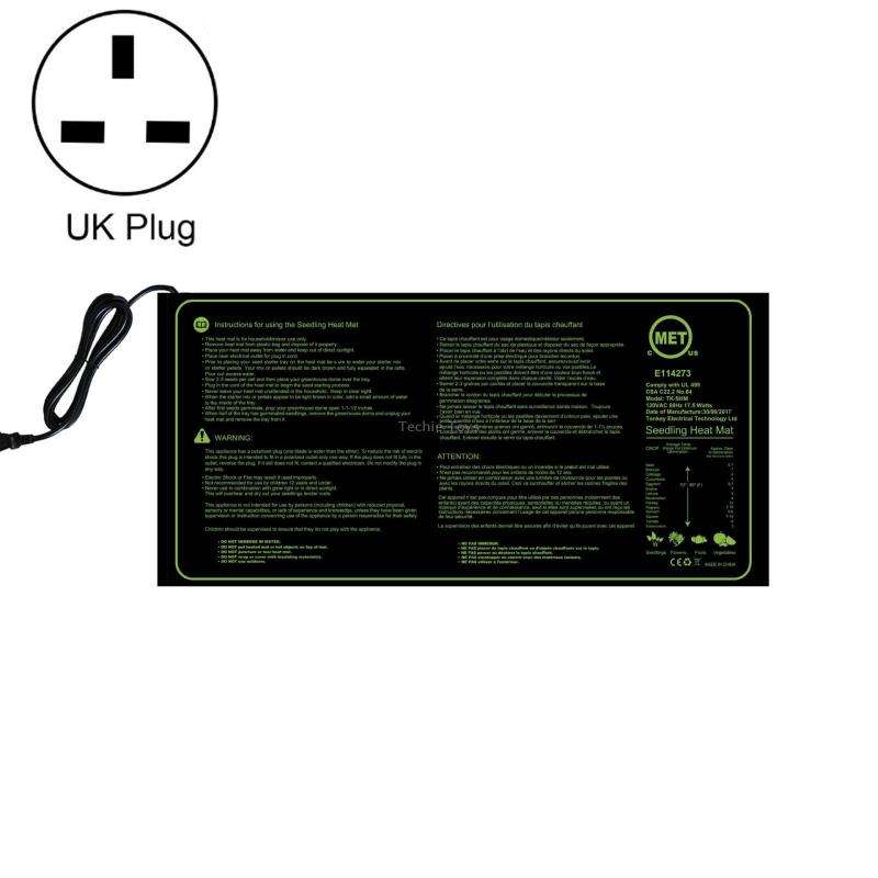 20 x 10in Waterproof Seedling Heating Pad Constant Temperature Heating Pad(EU Plug 230V)