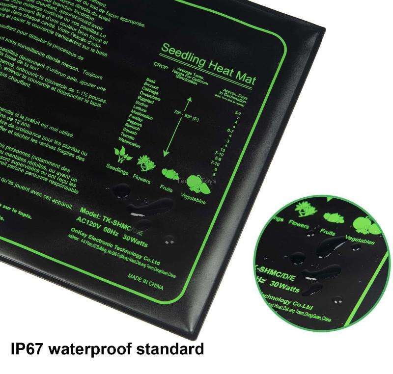 20 x 10in Waterproof Seedling Heating Pad Constant Temperature Heating Pad(EU Plug 230V)