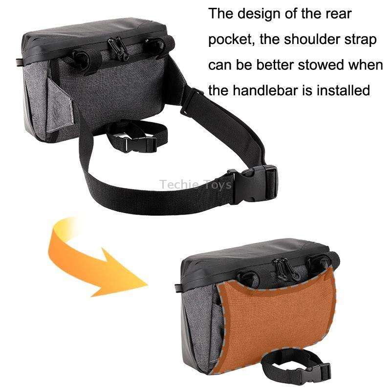 WEST BIKING YP0707298 Bicycle Handlebar Bag Multi-function Messenger Bag Scooter Head Bag(Black)