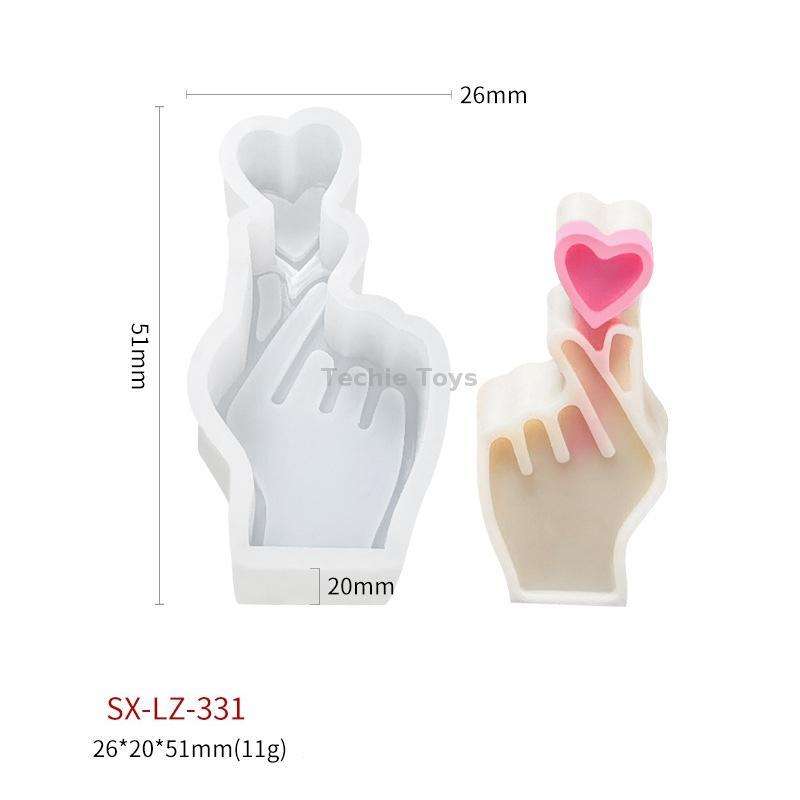 DIY Hand Shaped Scented Candle Silicone Mold, Specification: SX-LZ-331
