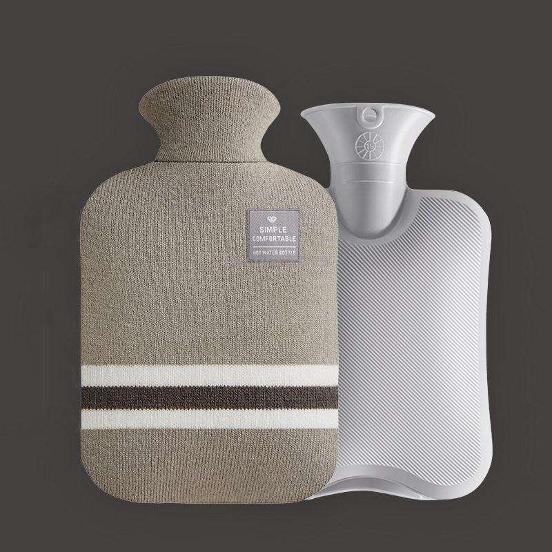 Large Explosion-proof Water-injected PVC Warm Water Bag, Spec: 1000ml (Light Grey)
