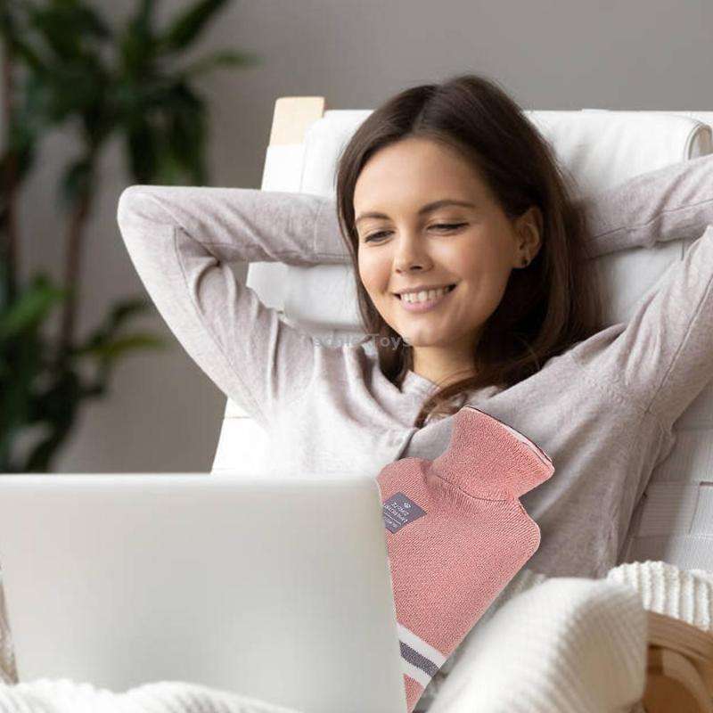 Large Explosion-proof Water-injected PVC Warm Water Bag, Spec: 1000ml (Light Grey)