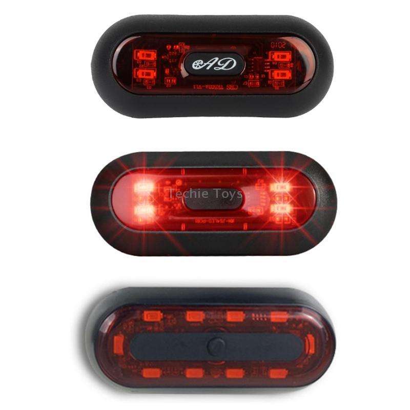 Motorbike Helmet Warning Light USB Rechargeable Waterproof Tail Light, Specification: 4 Beads B Mode