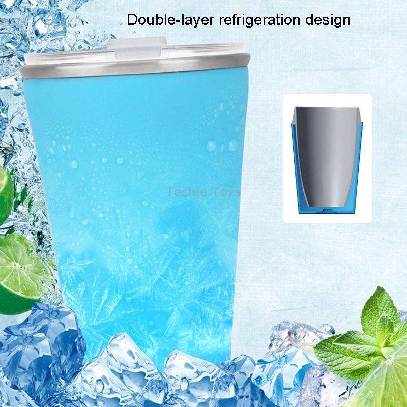 Insulated Cooling Cup Shake Cooling Cup, Capacity: 330ml(Blue)