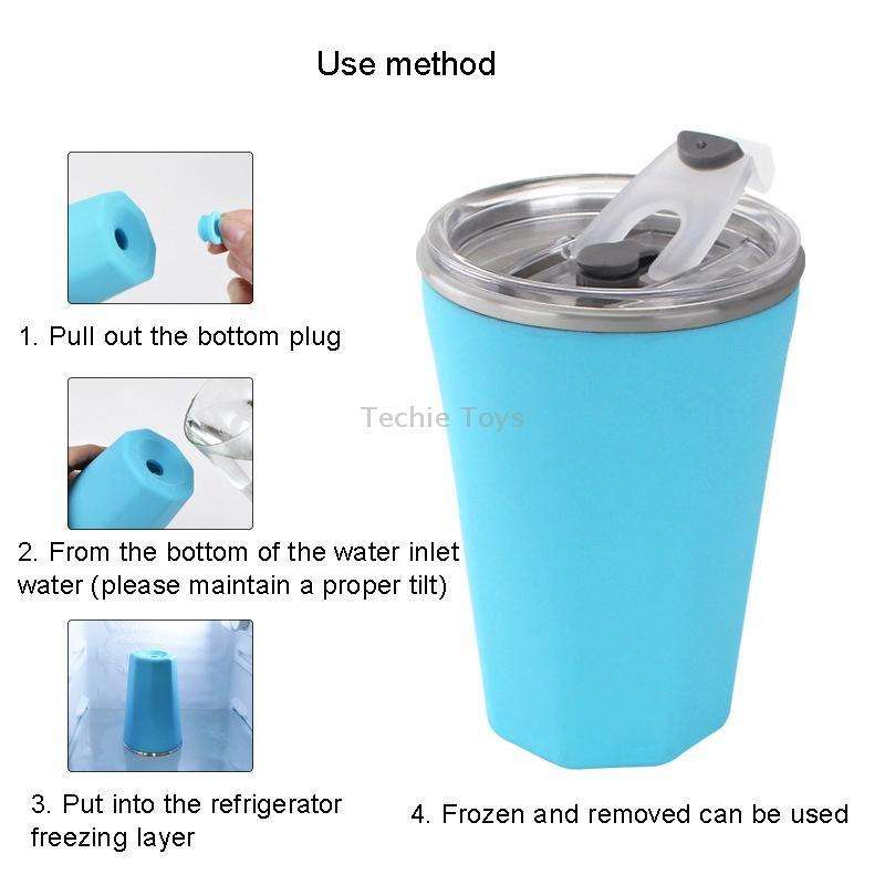 Insulated Cooling Cup Shake Cooling Cup, Capacity: 330ml(Blue)